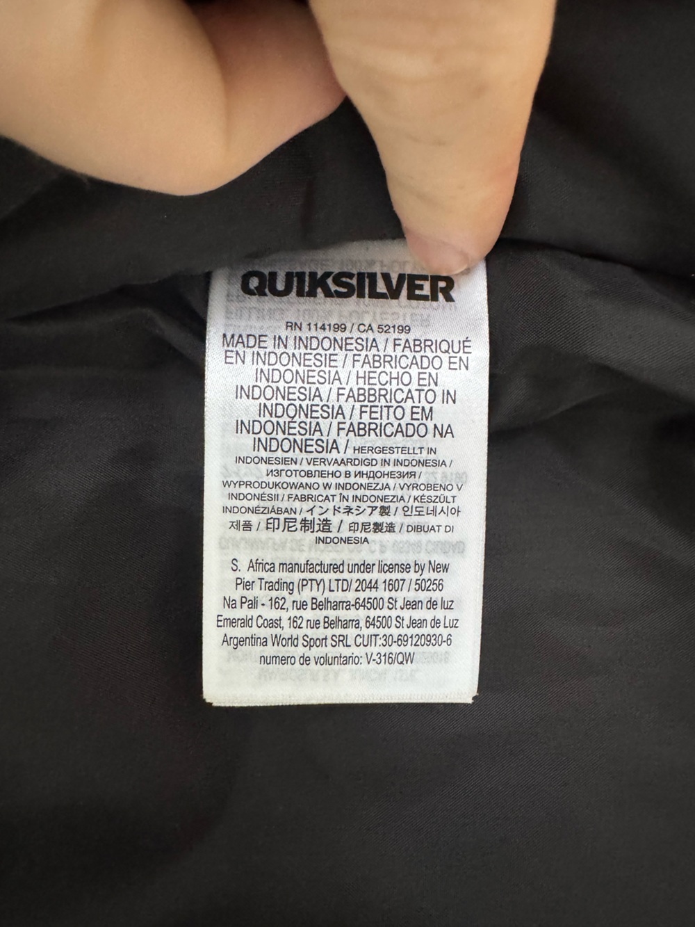 Quiksilver Ogoki Men's Olive Bomber Jacket - Picture 10 of 13